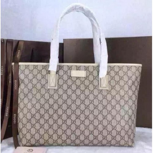 Borse tote in tela Gucci GG Supreme 211137 Bianche