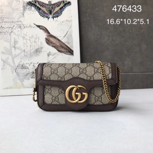 Gucci GG Supreme tela 476433 Mini borsa a tracolla marrone
