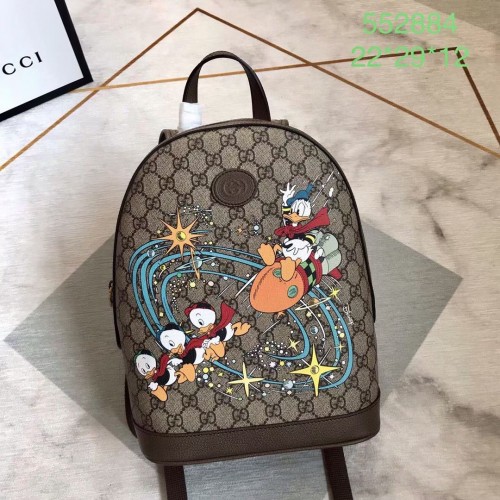 Zaino in tela Gucci GG Supreme 552884 marrone