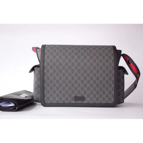 Borsa per pannolini Gucci GG Supreme 495909 nera