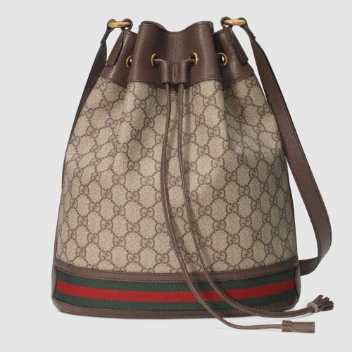Borsa a tracolla in tela Gucci GG 540457 marrone