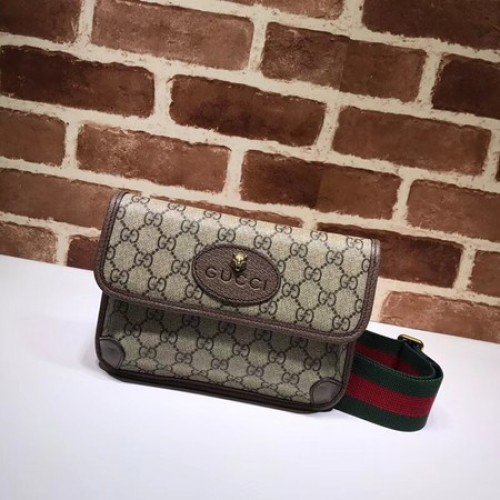 Marsupio supremo in tela Gucci GG 489617 marrone