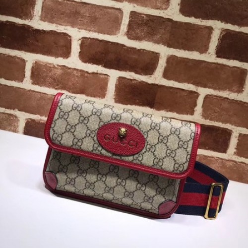 Marsupio supremo in tela Gucci GG 489617 rosso
