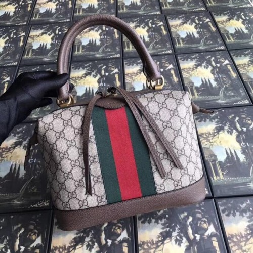Borsa tote Gucci in tela GG di alta qualità 523433 marrone