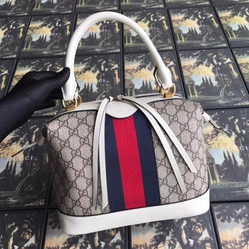 Borsa tote Gucci in tela GG di alta qualità 523433 bianca