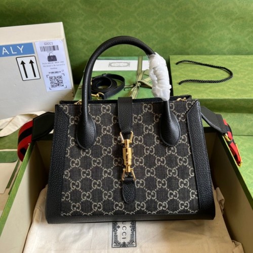 Borsa tote in denim Gucci GG 685129 Nera