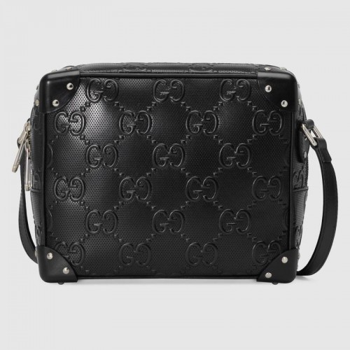 Borsa a tracolla in rilievo Gucci GG 626363 nera