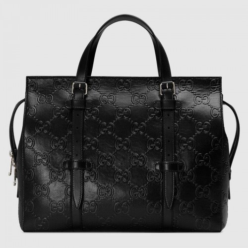 Borsa tote in rilievo Gucci GG 625774 nera