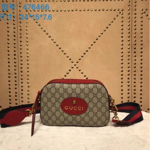 Borsa a tracolla in tela Gucci GG ophidia 476466 rossa