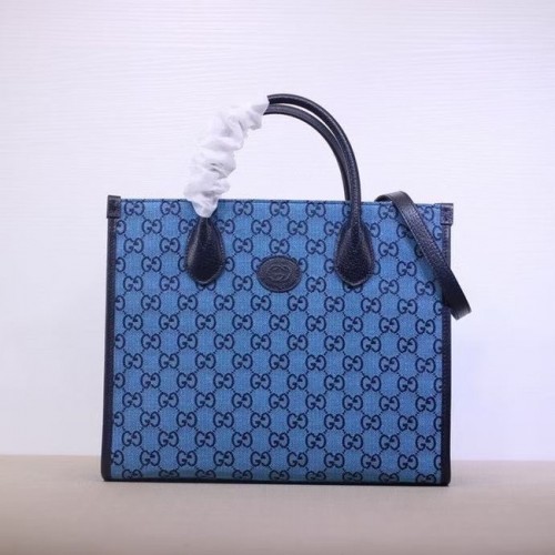 Borsa tote piccola Gucci GG 659983 blu