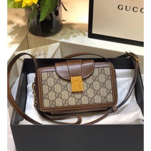 Borsa mini Gucci Horsebit 1955 614368 marrone