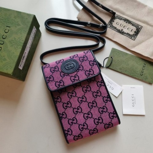 Borsa mini Gucci Horsebit 1955 657582 rosa