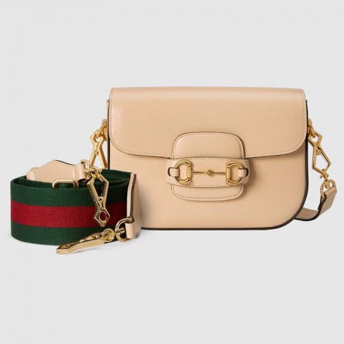 Borsa mini Gucci Horsebit 1955 658574 Beige