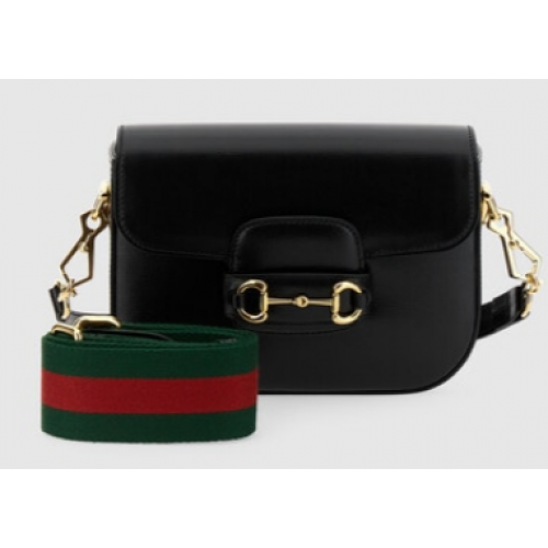 Mini borsa Gucci Horsebit 1955 658574 Nera