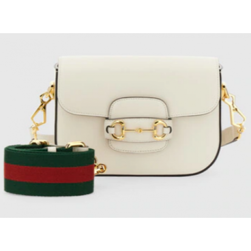 Mini borsa Gucci Horsebit 1955 658574 Bianca