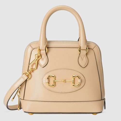 Borsa Gucci Horsebit 1955 mini con manico superiore 640716 Beige