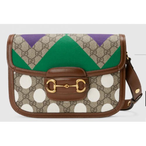 Borsa a tracolla Gucci Horsebit 1955 602204 Marrone