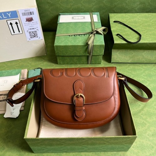 Borsa a tracolla Gucci Horsebit 1955 675923 marrone