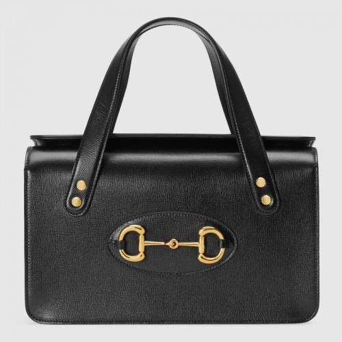 Borsa a mano piccola Gucci Horsebit 1955 627323 nera
