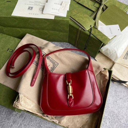 Borsa hobo mini Gucci Jackie 1961 637091 rossa