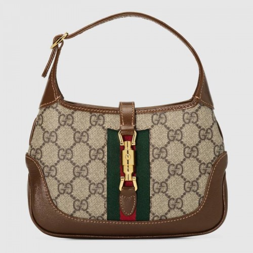 Borsa hobo mini Gucci Jackie 1961 637092 marrone