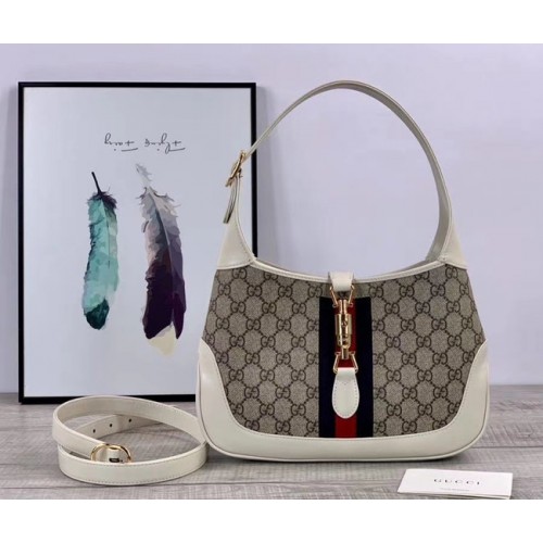 Borsa hobo piccola Gucci Jackie 1961 636706 bianca