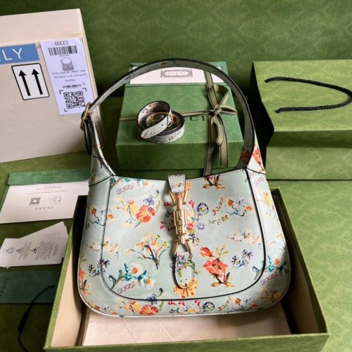 Borsa hobo piccola Gucci Jackie 1961 636709 celeste