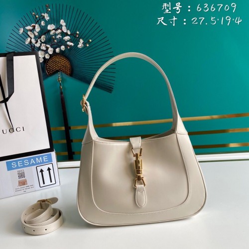 Borsa hobo piccola Gucci Jackie 1961 636709 bianca