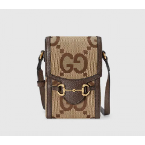 Borsa mini Gucci Jumbo GG 625615 marrone
