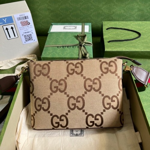 Borsa a tracolla Gucci Jumbo GG 699130 marrone