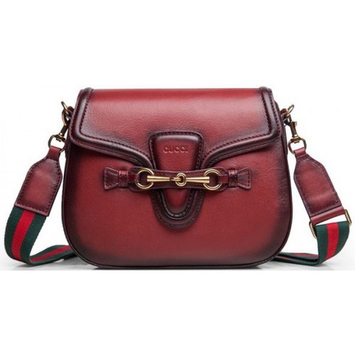 Borse a tracolla in pelle di vitello Gucci Lady Web 383848 Borgogna