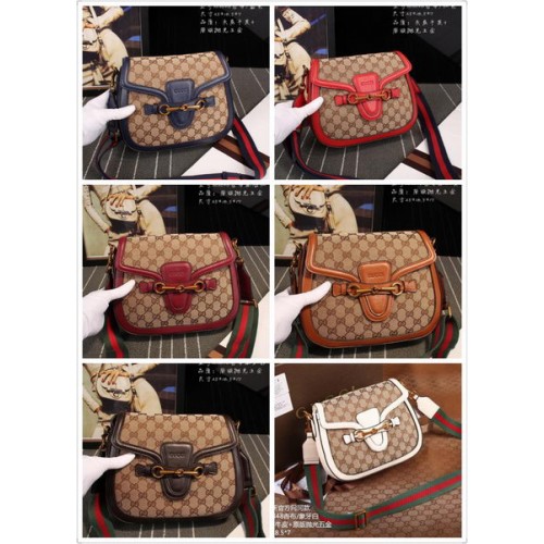 Borsa a tracolla in tela Gucci Lady Web GG 383848