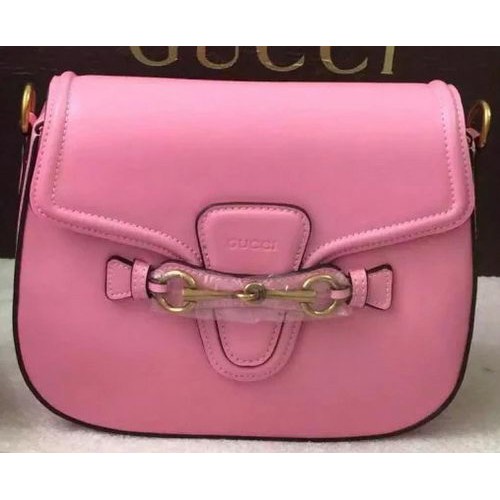Borsa a tracolla Gucci Lady Web in pelle macchiata a mano 380573 Rosa