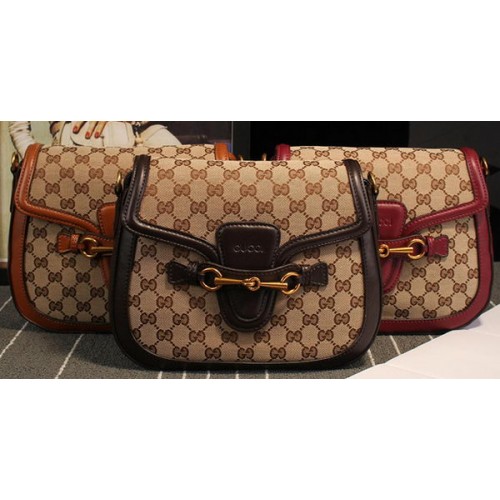 Borsa a tracolla in tela Gucci Lady Web Original GG 383848
