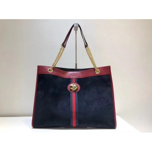 Gucci Borsa grande con testa di tigre 537219 Royal Blue