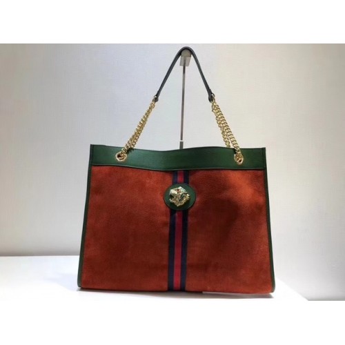 Gucci Borsa grande con testa di tigre 537219 rossa