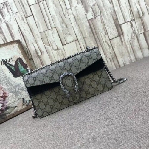 Borsa a tracolla in tela Gucci Medium Dionysus GG 499623 nera