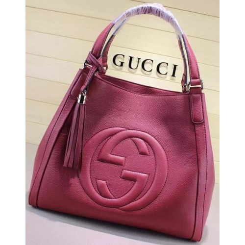 Borsa a tracolla Gucci Medium Soho in pelle di vitello 282309 Rosy