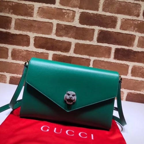 Borsa a tracolla media Gucci 527857 Verde
