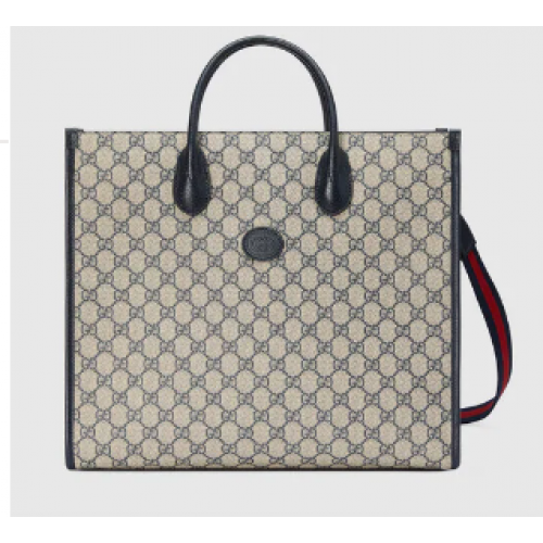 Borsa Gucci media con Interlocking G 674148 blu
