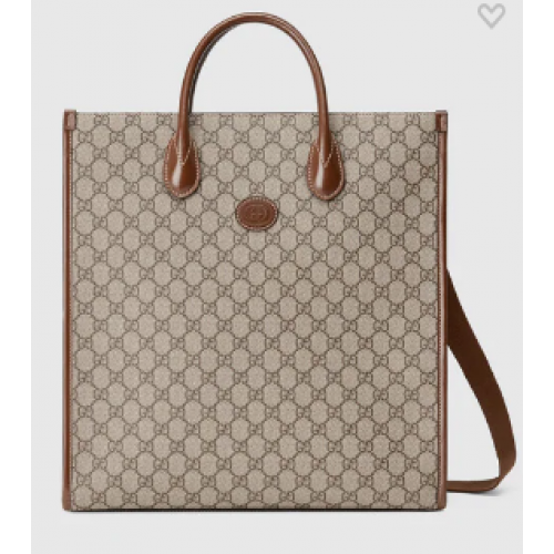 Borsa Gucci media con Interlocking G 674155 marrone
