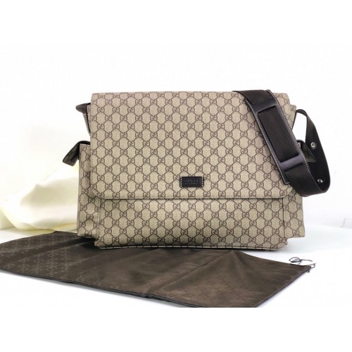 Borsa per Pannolini Gucci Messenger GG Plus 211131 Grigio