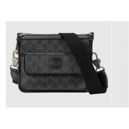 Borsa Messenger Gucci con Interlocking G 674164 nera