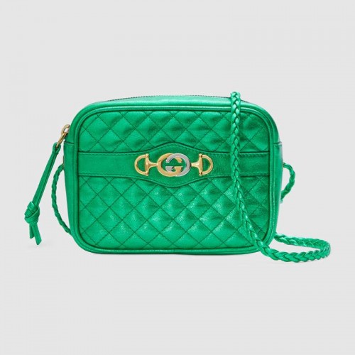 Borsa Gucci Mini in pelle laminata 534950 verde