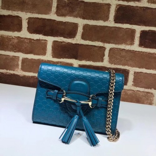 Borsa Gucci Mini in pelle 449636 blu