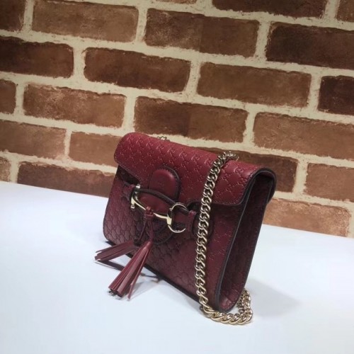 Borsa Gucci Mini in pelle 449636 rossa