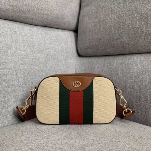 Borsa a tracolla in tela Gucci Vintage 575073 Cammello