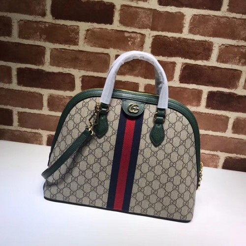 Borsa a mano media Gucci Ophidia GG 524533 verde