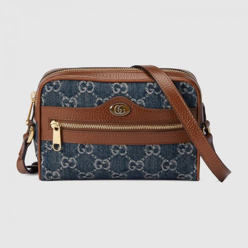 Borsa mini Gucci Ophidia GG 517350 Blu scuro