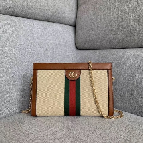 Borsa a tracolla piccola Gucci Ophidia GG 503877 Beige